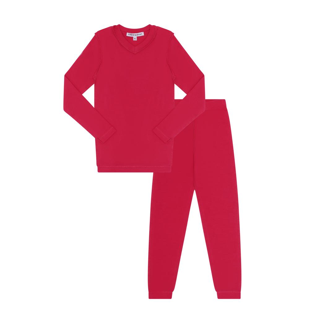 Parni Hot Pink V-Beck Pajamas
