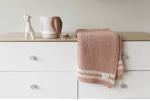 Load image into Gallery viewer, Domani Home Marici Pink Shell Striped Baby Blanket