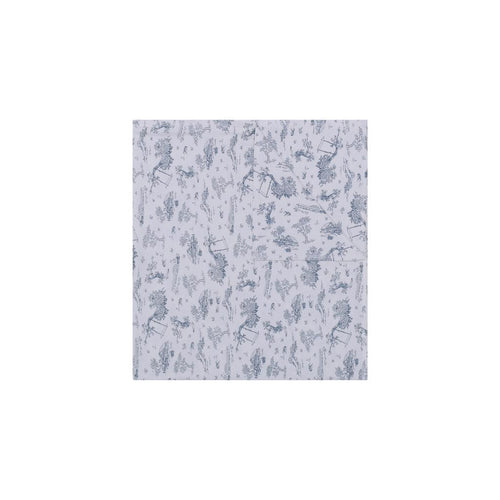 Parni Blue Toile Blanket