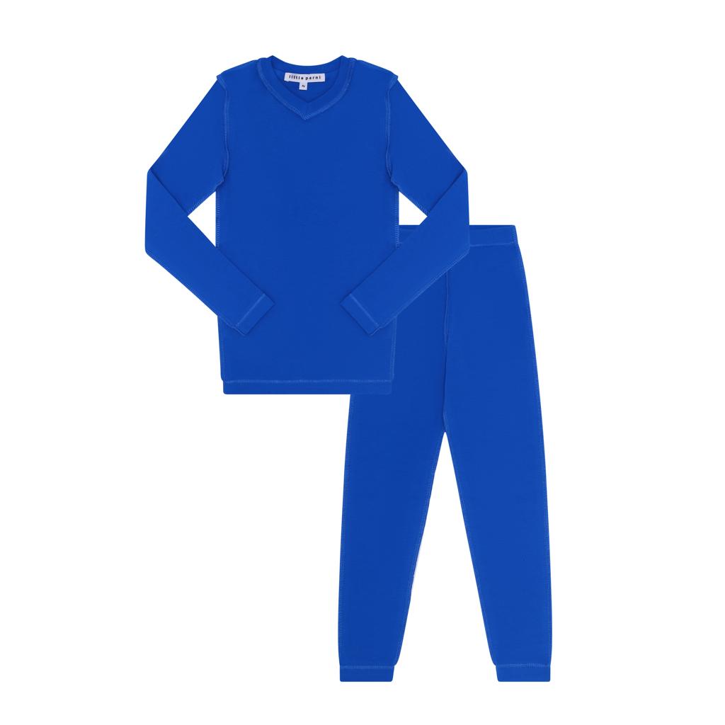 Parni Blue V-Neck Pajamas