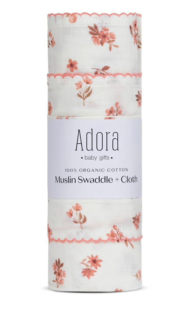 Adora Floral Girls Swaddle & Cloth