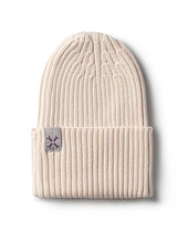Load image into Gallery viewer, Jacqueline &amp; Jac Natural White Ribbed Cuff Beanie