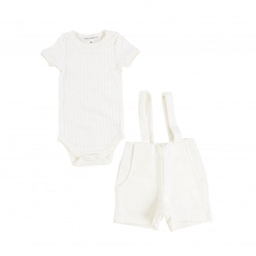 Ivory Boys Overalls & T-Shirt