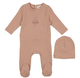 Mauve Doll Footie & Beanie