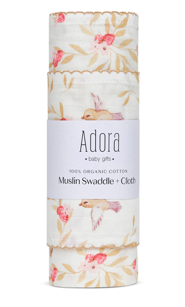 Adora Swaddle + Cloth Set - Vine Girls