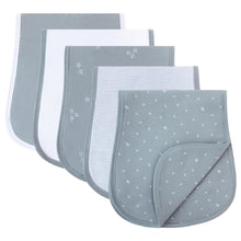 Load image into Gallery viewer, Ely&#39;s &amp; Co Contoured Reversible Burp Cloths - Blue Leaf