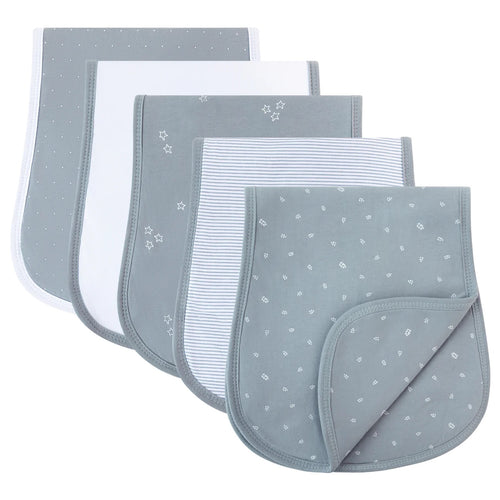 Parker Baby Co. Muslin Cotton Burp Cloths, 4 Pack - Gray