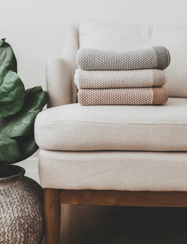 Domani Home Stipple Pale Pink Baby Blanket