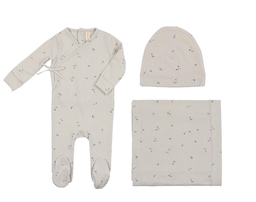 Lil Legs Printed Wrapover Clover Set
