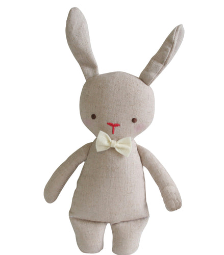Linen Mini Rattle Bunny
