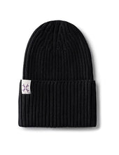 Load image into Gallery viewer, Black Ribbed Cuff Beanie