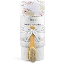Load image into Gallery viewer, Adora Blossom Hooded Towel &amp; Brush Set (Girls)