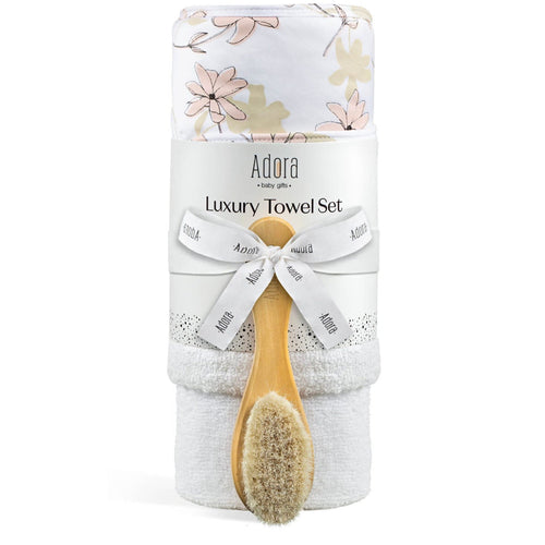 Adora Blossom Hooded Towel & Brush Set (Girls)