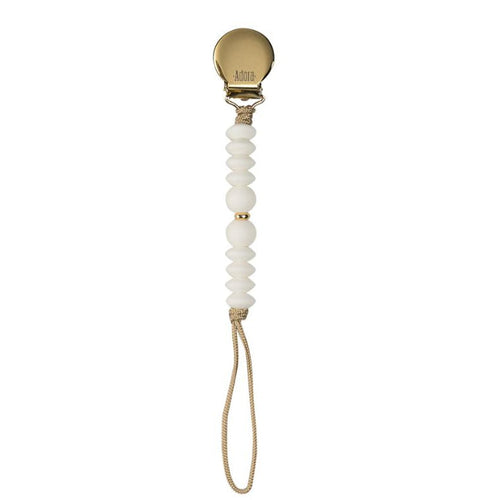 Adora Vanilla Gold Pacifier Clip