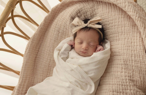 Pointelle Printed White Heart Footie & Bonnet