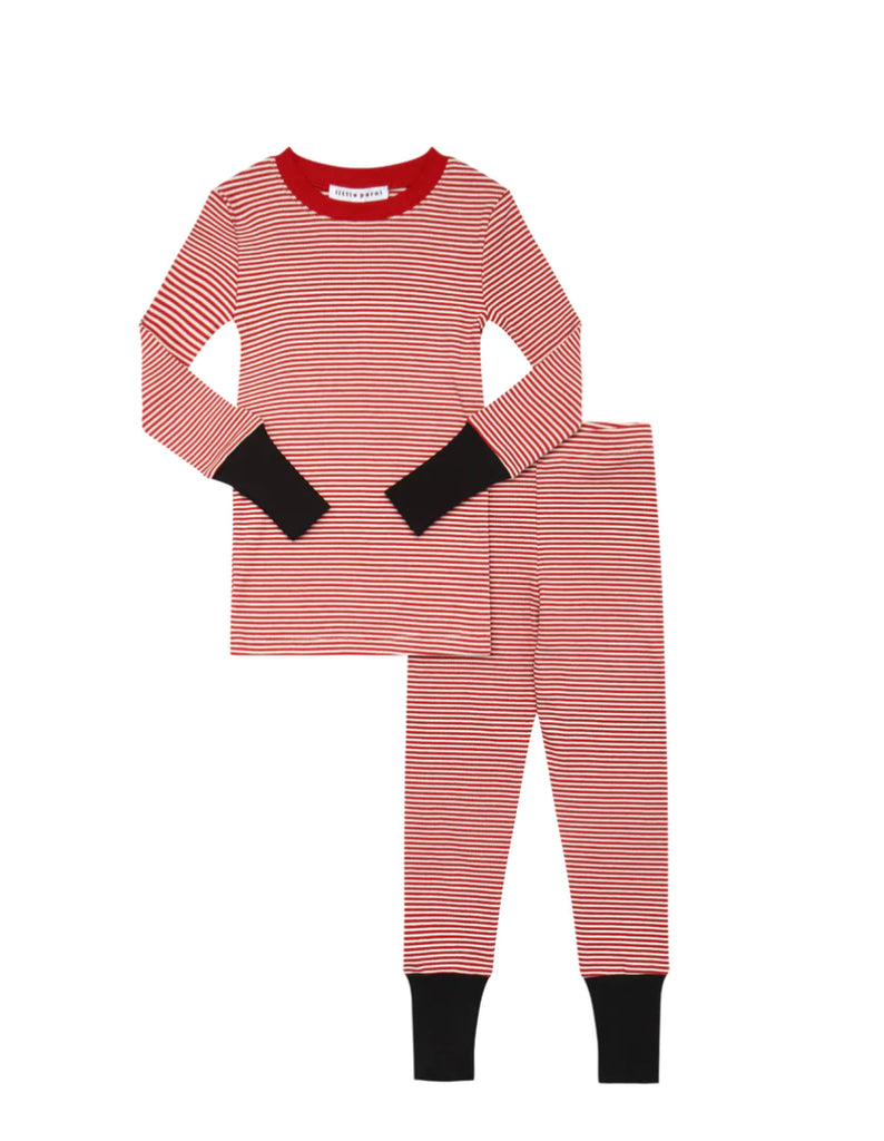 Red/Ivory Striped Pajamas