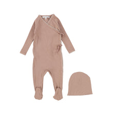 Load image into Gallery viewer, Little Parni Pink Ribbed Baby Stretchy +Beanie