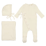 Mema Knits Ivory Textured Knit 3 PC Set