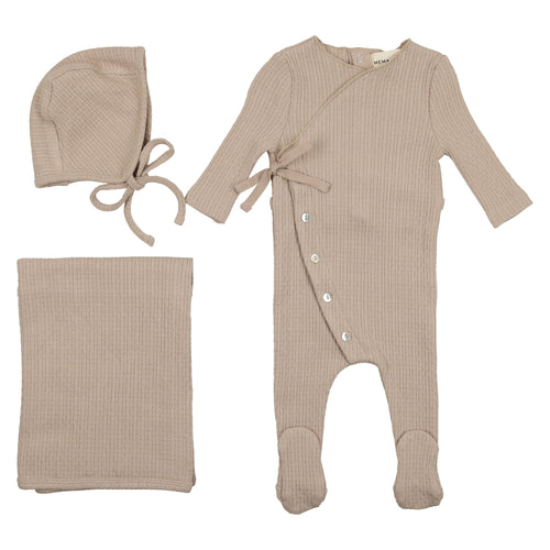 Mema Knits Oatmeal Textured Knit 3 PC Set