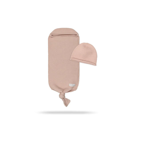 Peluche Knit Cocoon & Hat -Blush